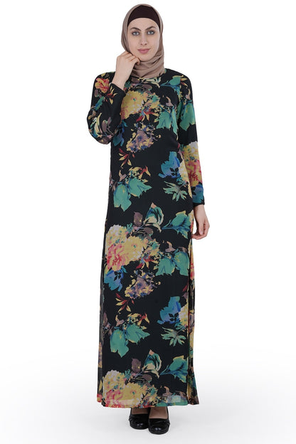 Printed Georgette Dual Layer Abaya AYG-008