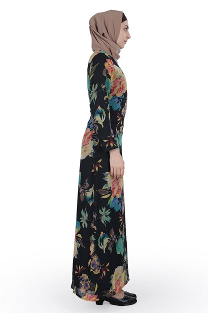 Printed Georgette Dual Layer Abaya AYG-008