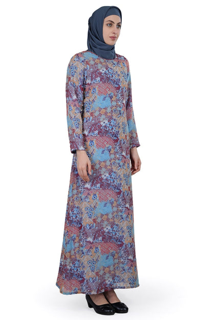 Printed Georgette Dual Layer Abaya AYG-010