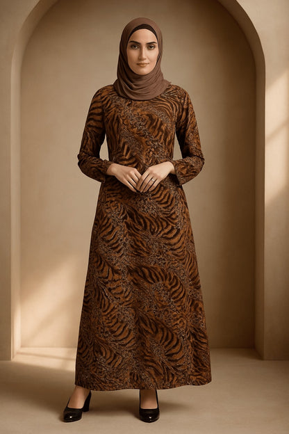 Printed Georgette Dual Layer Abaya AYG-011