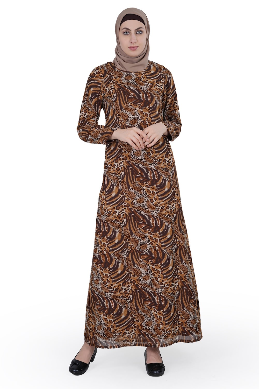 Printed Georgette Dual Layer Abaya AYG-011