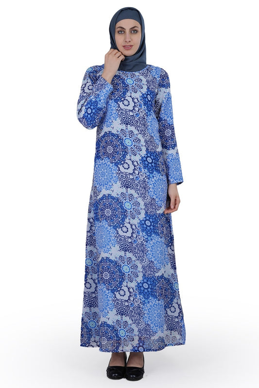Printed Georgette Dual Layer Abaya AYG-012