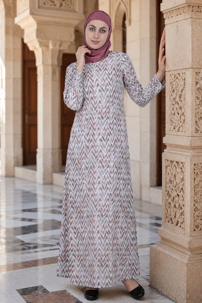 Printed Georgette Dual Layer Abaya AYG-013