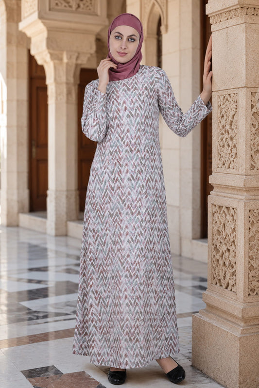 Printed Georgette Dual Layer Abaya AYG-013