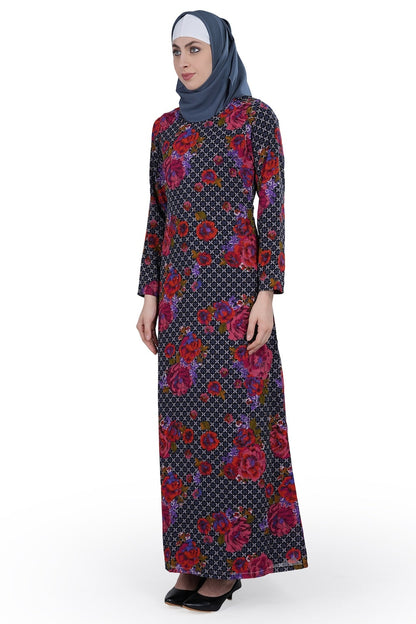 Printed Georgette Dual Layer Abaya AYG-014