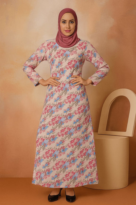Printed Georgette Dual Layer Abaya AYG-015