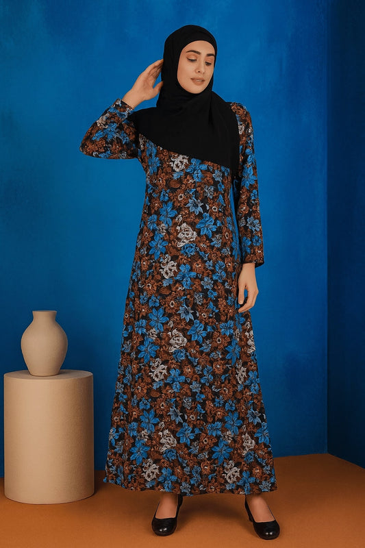 Printed Georgette Dual Layer Abaya AYG-016