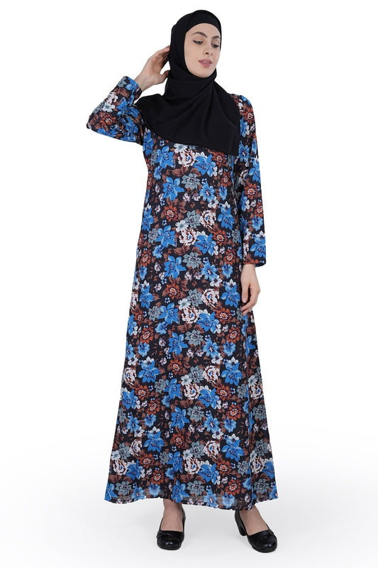 Printed Georgette Dual Layer Abaya AYG-016