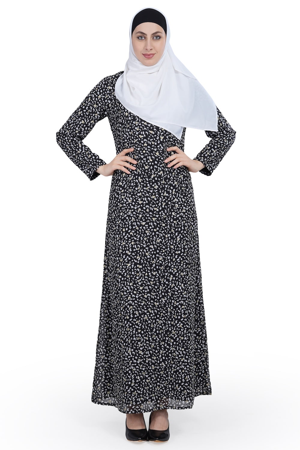Printed Georgette Dual Layer Abaya AYG-017