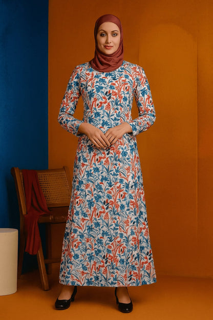 Printed Georgette Dual Layer Abaya AYG-018