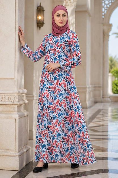 Printed Georgette Dual Layer Abaya AYG-018