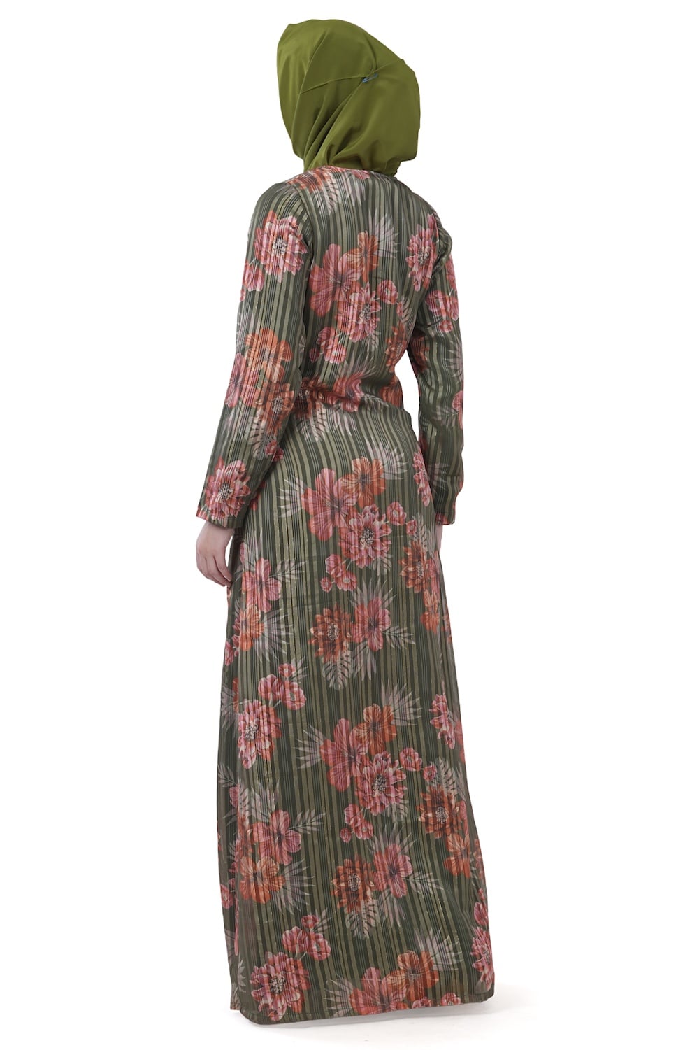 Printed Lurex Georgette Dual Layer Abaya AYG-023