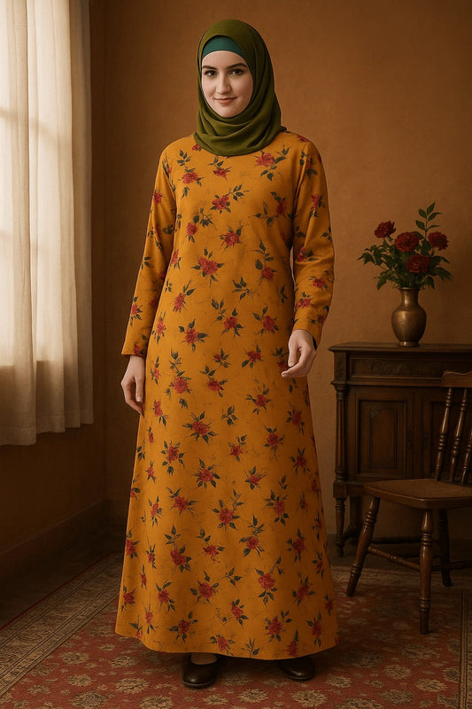 Printed Georgette Dual Layer Abaya AYG-025