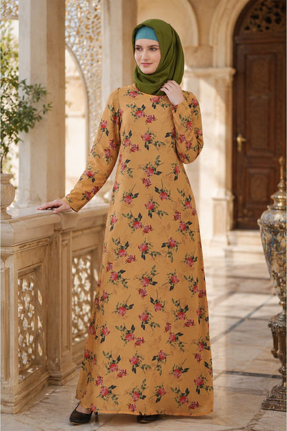 Printed Georgette Dual Layer Abaya AYG-025