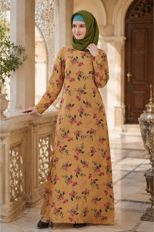 Printed Georgette Dual Layer Abaya AYG-025