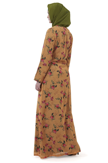 Printed Georgette Dual Layer Abaya AYG-025