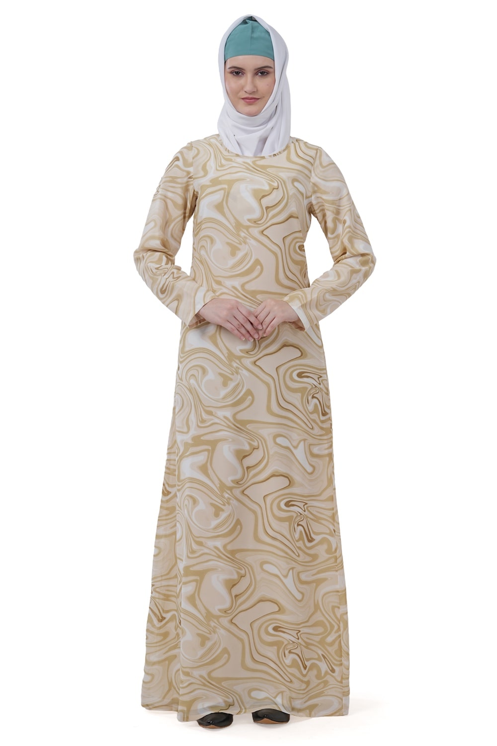 Printed Georgette Dual Layer Abaya AYG-026