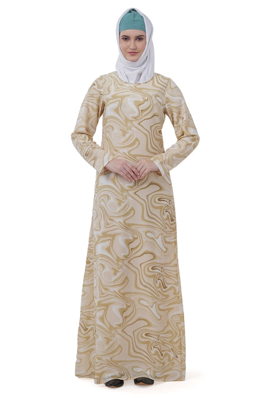 Printed Georgette Dual Layer Abaya AYG-026