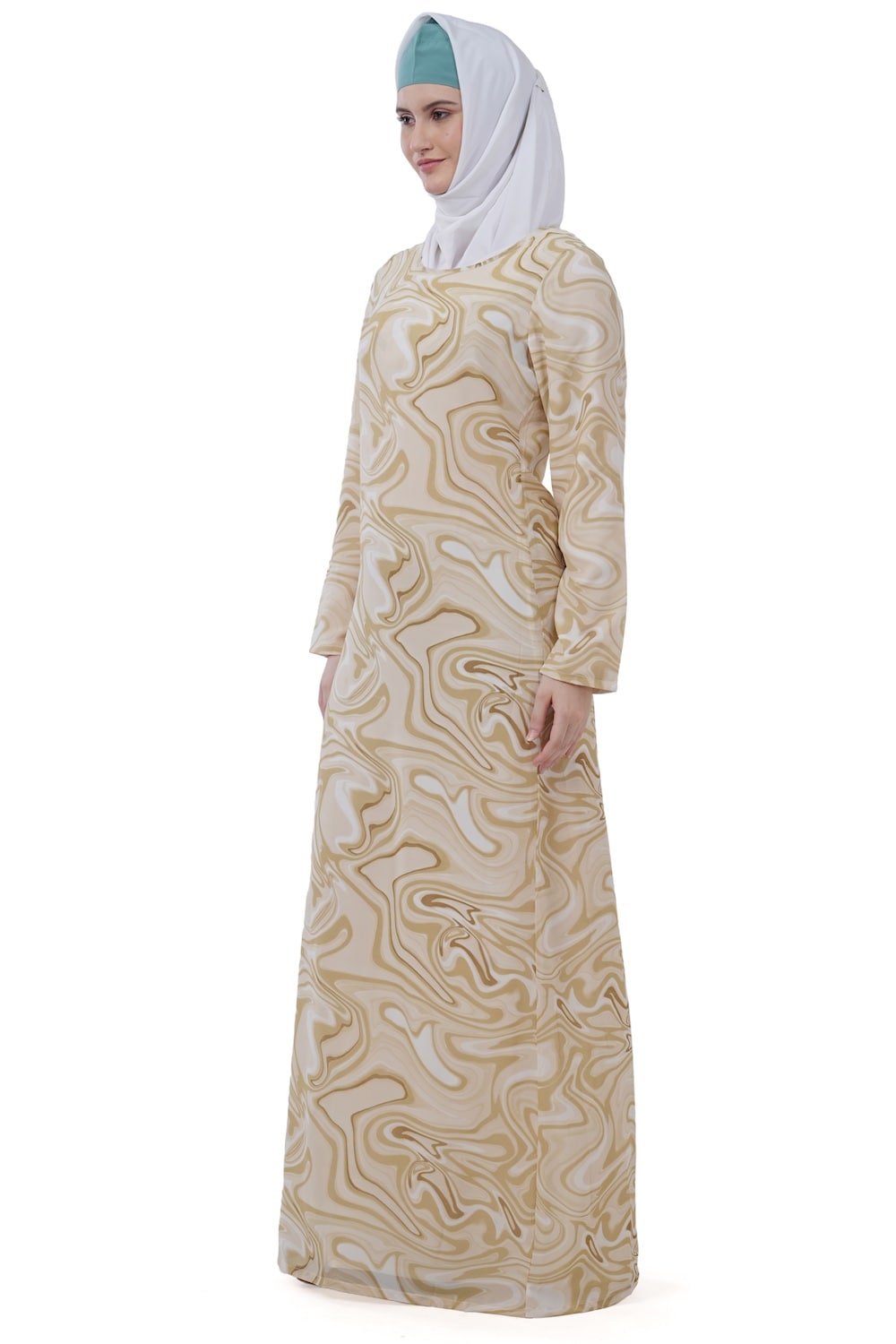Printed Georgette Dual Layer Abaya AYG-026