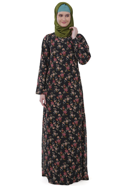 Printed Georgette Dual Layer Abaya AYG-029