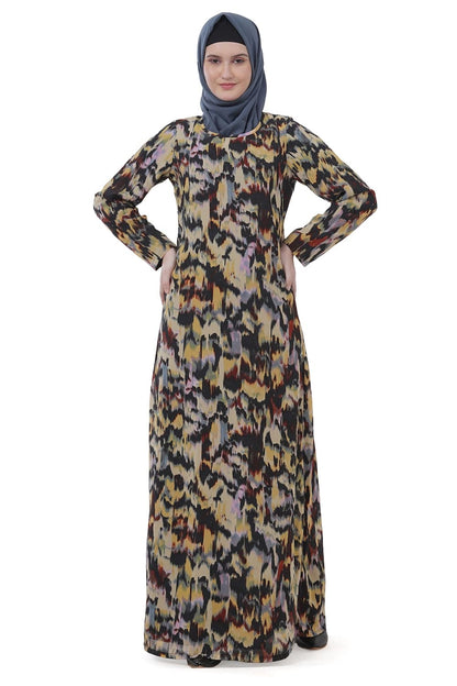 Printed Georgette Dual Layer Abaya AYG-030