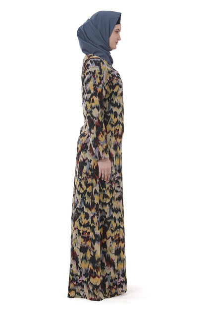 Printed Georgette Dual Layer Abaya AYG-030