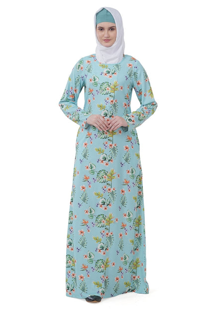 Printed Crepe Abaya AYP-615