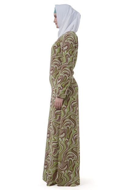 Printed Georgette Dual Layer Abaya AYG-033