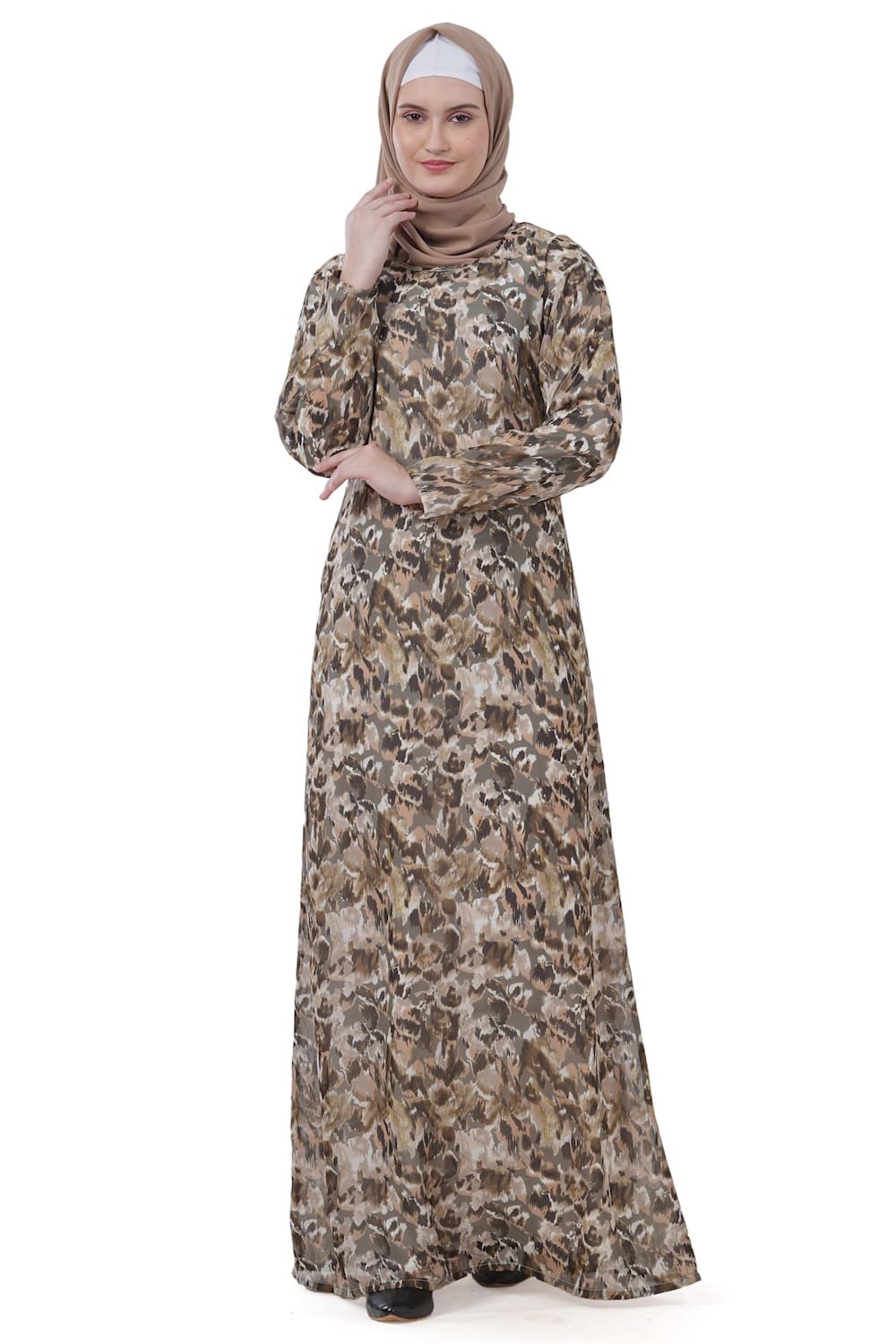Printed Georgette Dual Layer Abaya AYG-036