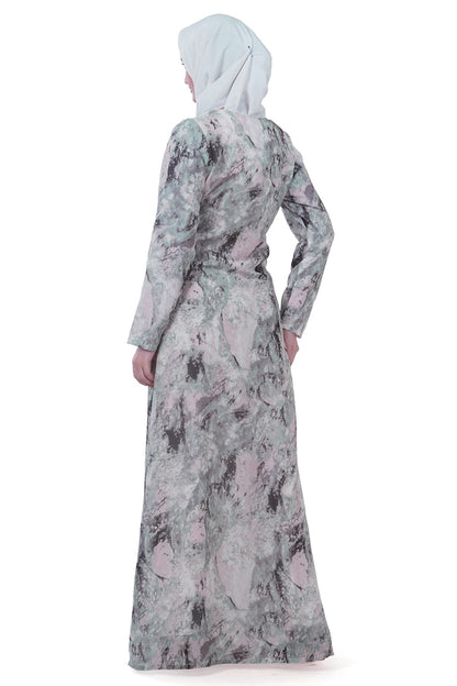 Printed Georgette Dual Layer Abaya AYG-037