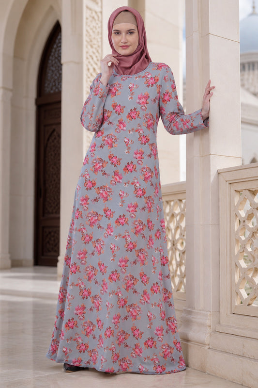 Printed Georgette Dual Layer Abaya AYG-038