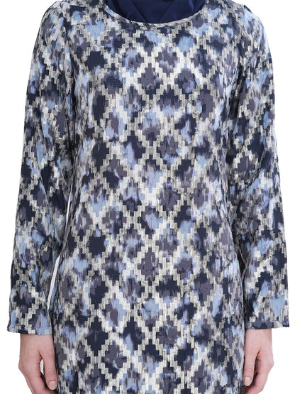 Printed Lurex Georgette Dual Layer Abaya AYG-041