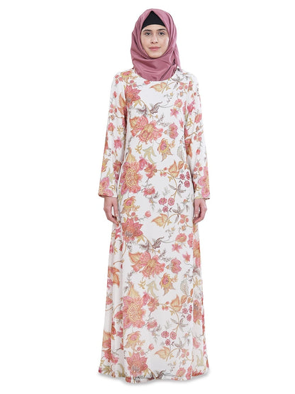 Printed Chiffon Dual Layer Abaya AYG-042