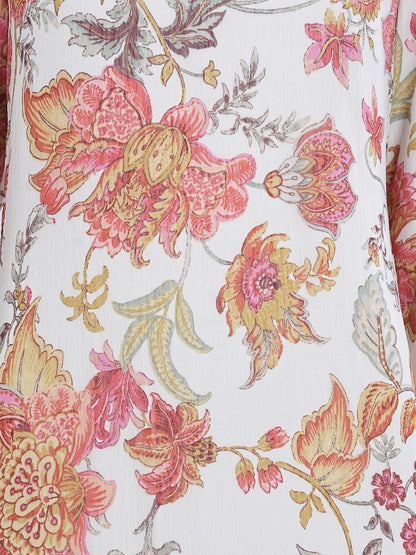 Printed Chiffon Dual Layer Abaya AYG-042