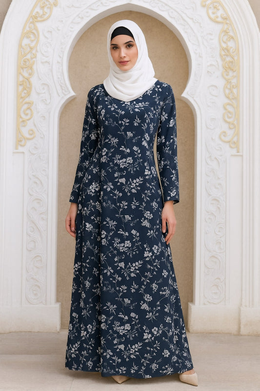 Printed Georgette Dual Layer Abaya AYG-043