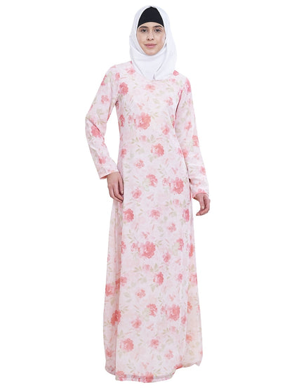 Printed Georgette Dual Layer Abaya AYG-044