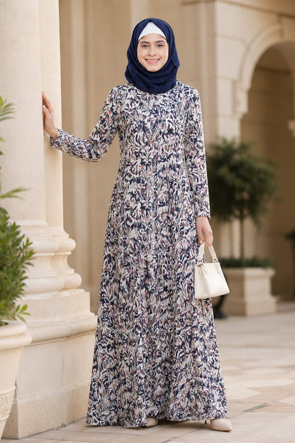 Printed Georgette Dual Layer Abaya AYG-046