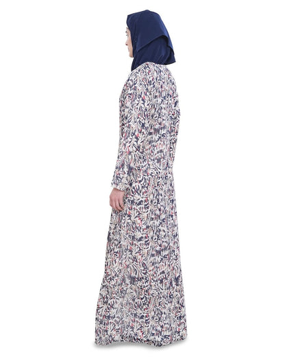 Printed Georgette Dual Layer Abaya AYG-046