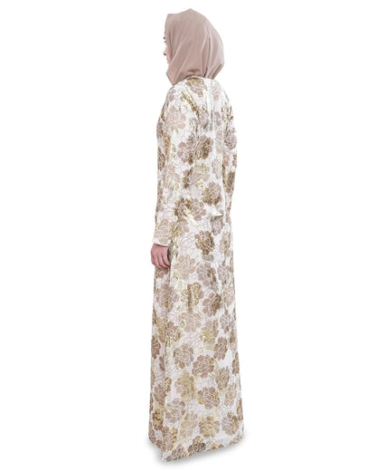 Printed Lurex Georgette Dual Layer Abaya AYG-047