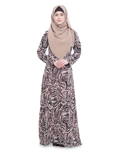 Printed Georgette Dual Layer Abaya AYG-049
