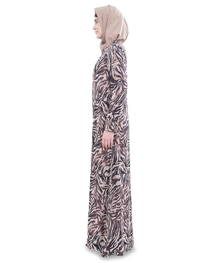 Printed Georgette Dual Layer Abaya AYG-049