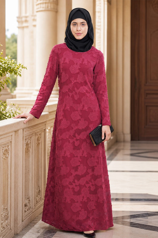 Printed Brasso Georgette Dual Layer Abaya AYG-050