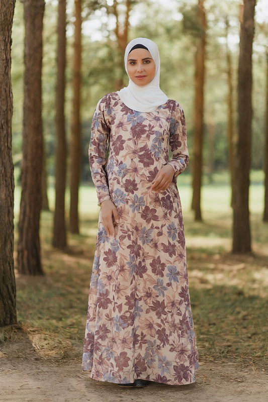 Printed Georgette Dual Layer Abaya AYG-051