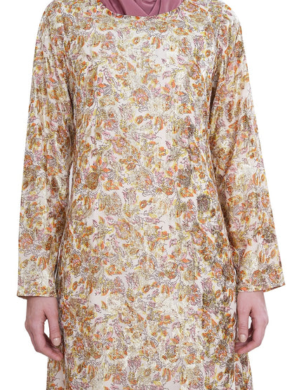 Printed Lurex Georgette Dual Layer Abaya AYG-053