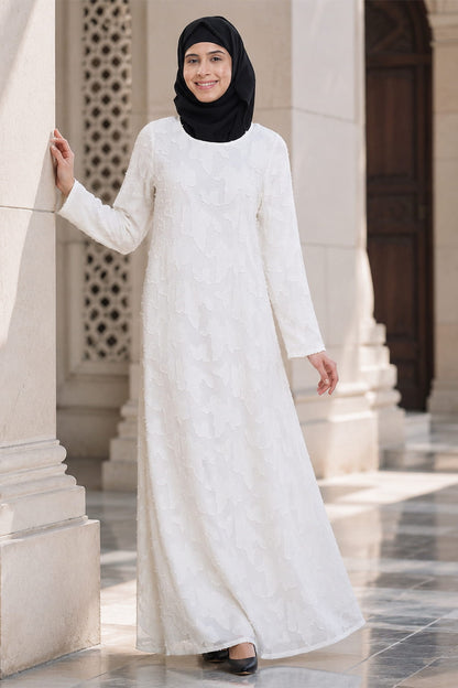 Printed Brasso Georgette Dual Layer Abaya AYG-054
