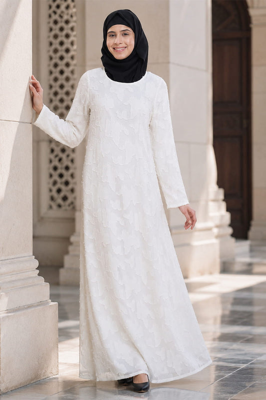 Printed Brasso Georgette Dual Layer Abaya AYG-054