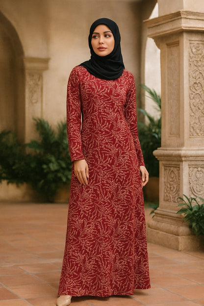 Printed Georgette Dual Layer Abaya AYG-055