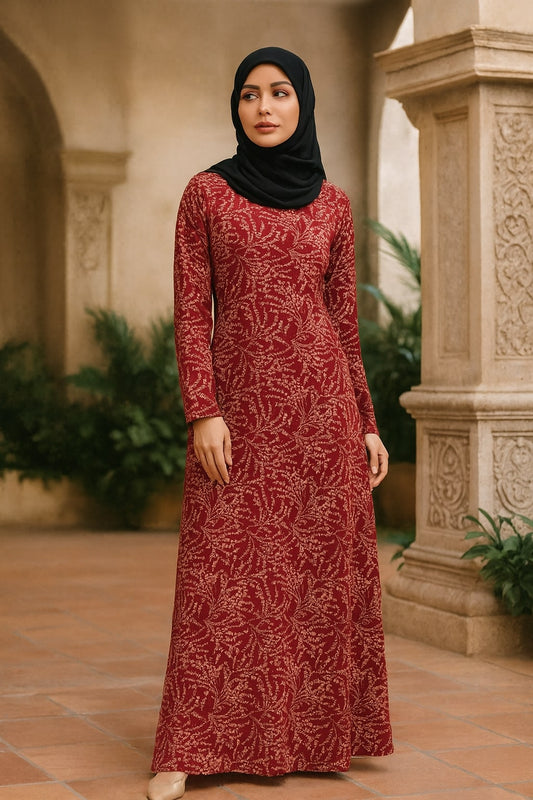 Printed Georgette Dual Layer Abaya AYG-055