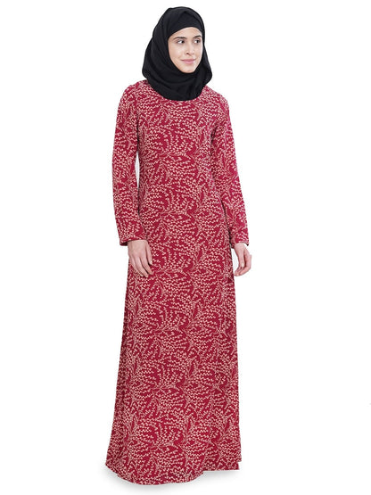 Printed Georgette Dual Layer Abaya AYG-055