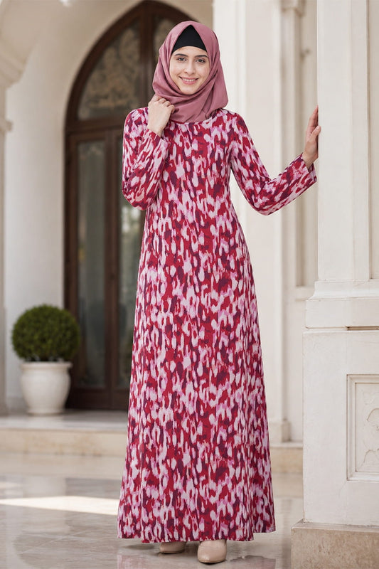 Printed Georgette Dual Layer Abaya AYG-057